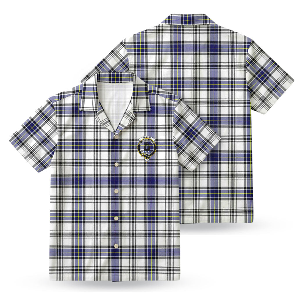 Hannay Modern Tartan Crest Hawaiian Shirt