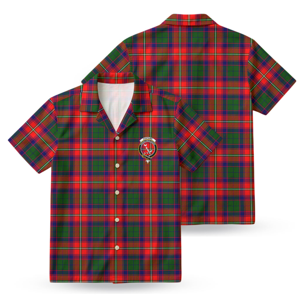 Hopkirk Tartan Crest Hawaiian Shirt