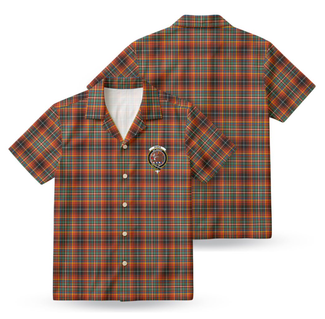 Innes Ancient Tartan Crest Hawaiian Shirt