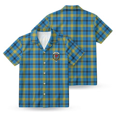 Laing Tartan Crest Hawaiian Shirt