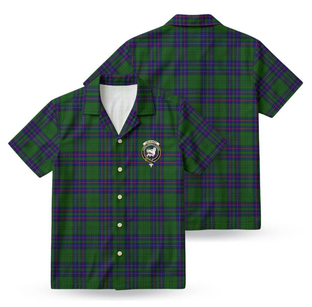 Lockhart Modern Tartan Crest Hawaiian Shirt