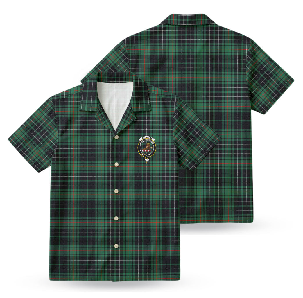 MacAulay Hunting Ancient Tartan Crest Hawaiian Shirt