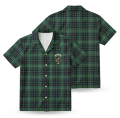 MacAuley Hunting Ancient Tartan Crest Hawaiian Shirt