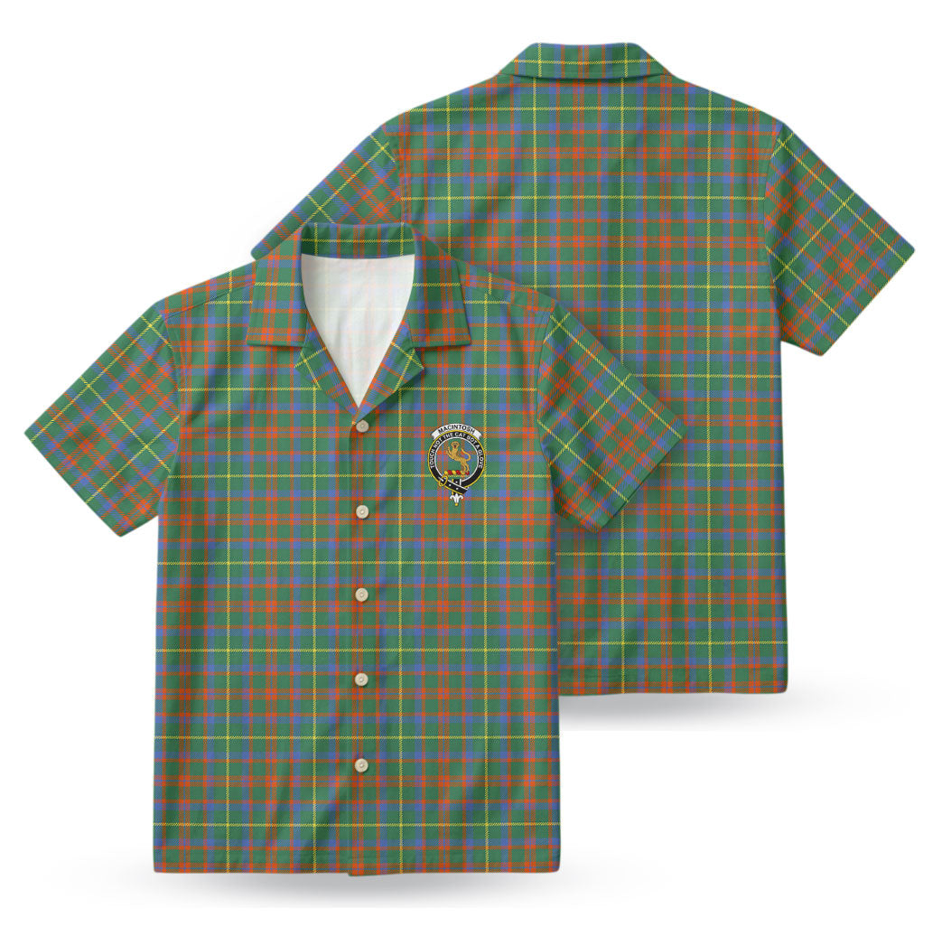 MacIntosh Hunting Ancient Tartan Crest Hawaiian Shirt