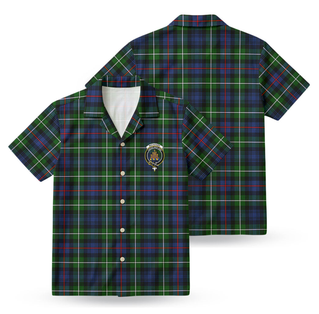 MacKenzie Modern Tartan Crest Hawaiian Shirt