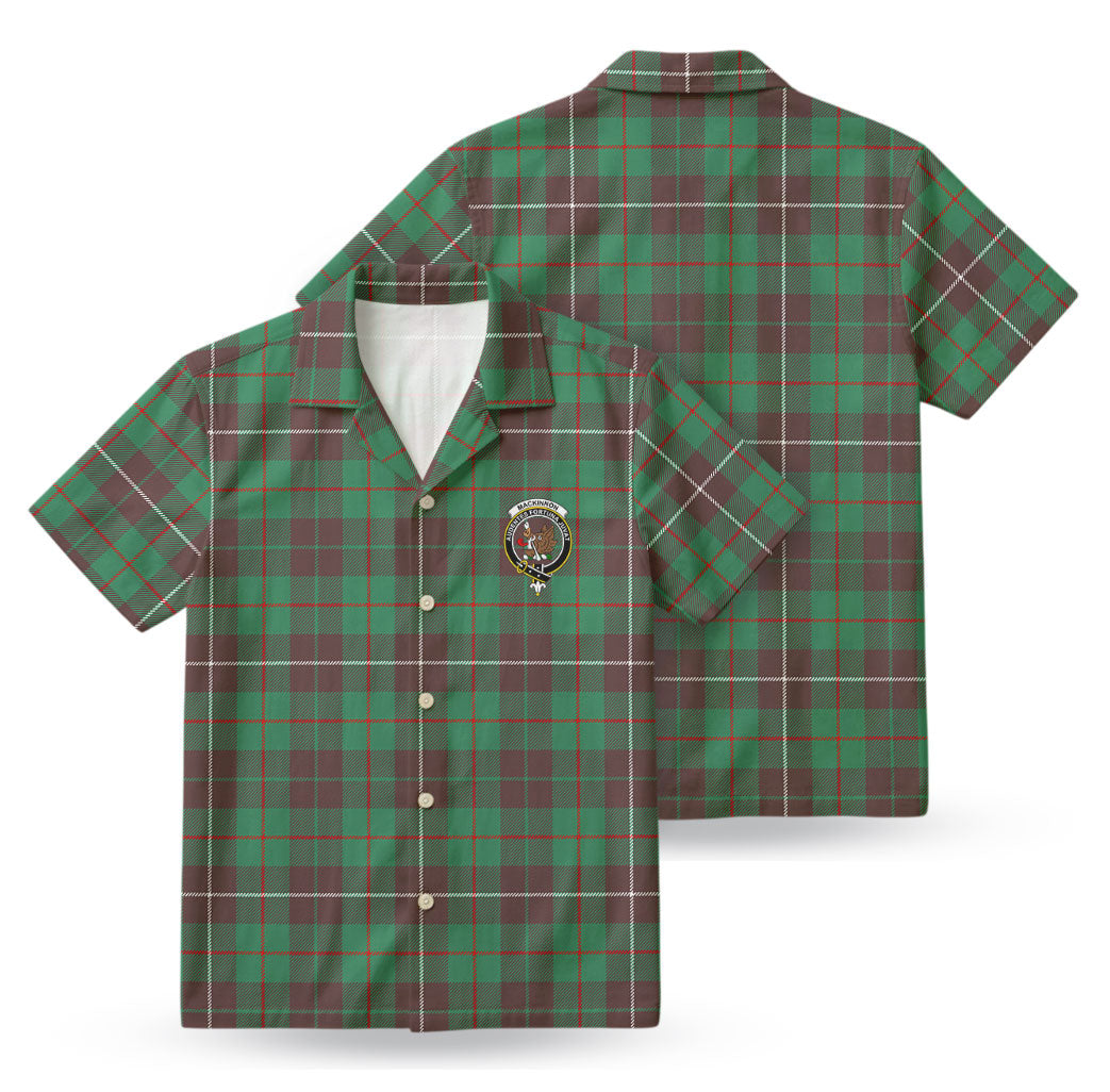 MacKinnon Hunting Ancient Tartan Crest Hawaiian Shirt