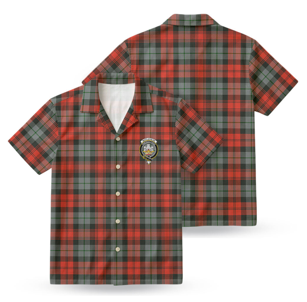 MacLachlan Weathered Tartan Crest Hawaiian Shirt