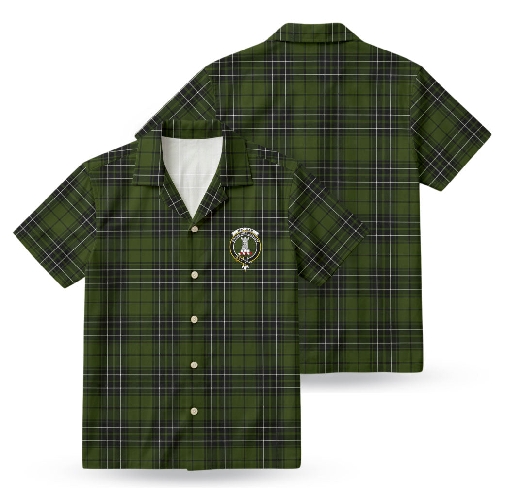 MacLean Hunting Tartan Crest Hawaiian Shirt