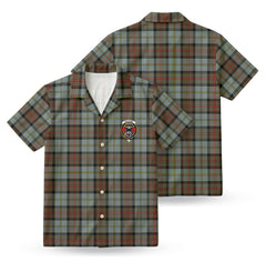 MacLeod of Harris Weathered Tartan Crest Hawaiian Shirt