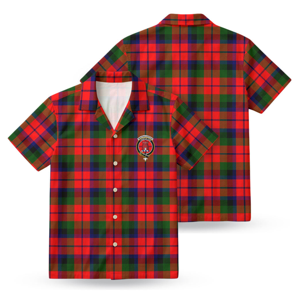 MacNaughton Modern Tartan Crest Hawaiian Shirt