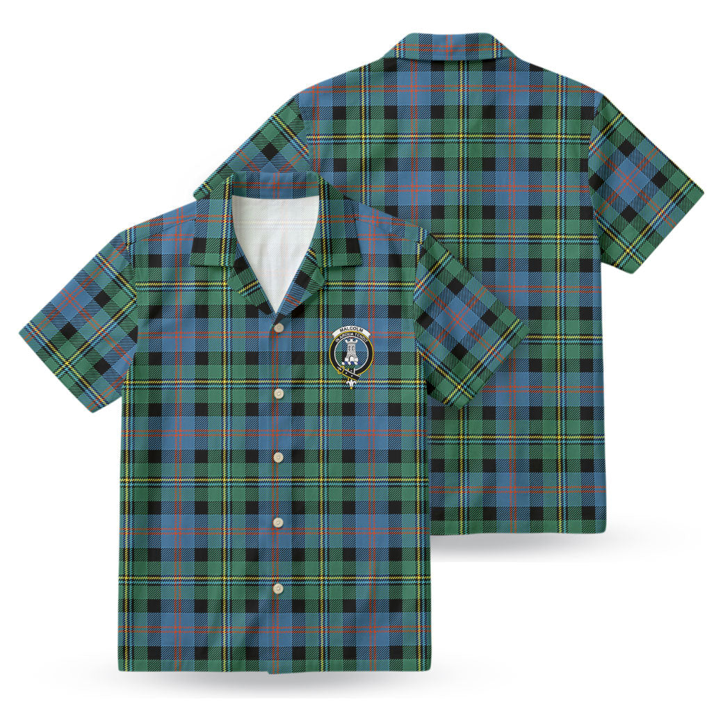 Malcolm Ancient Tartan Crest Hawaiian Shirt