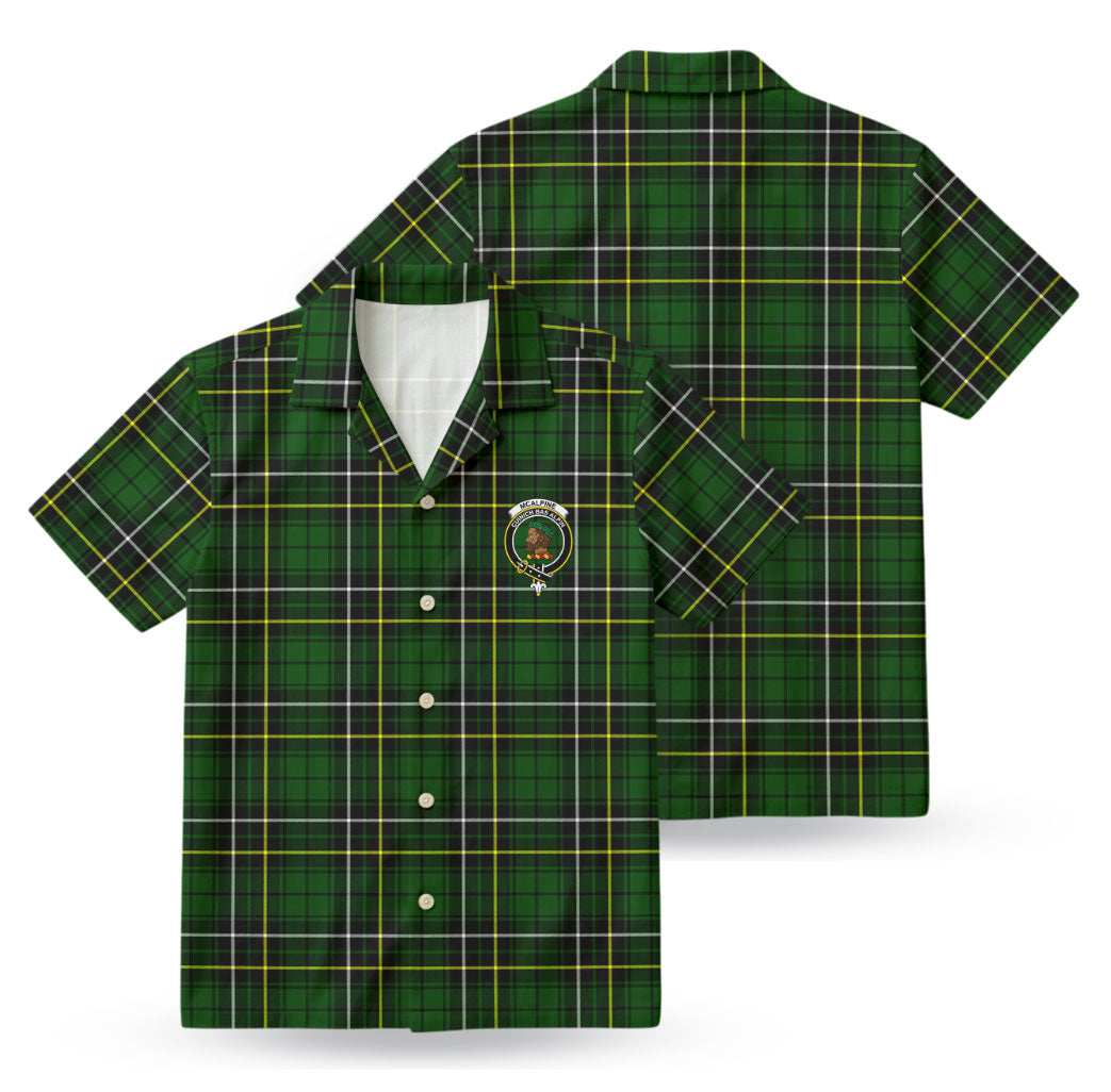 McAlpine Modern Tartan Crest Hawaiian Shirt