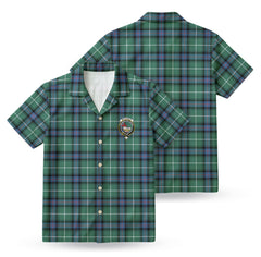 McDonald of the Isles Hunting Ancient Tartan Crest Hawaiian Shirt