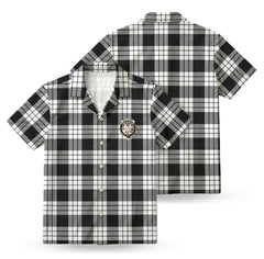 McFarlane Black - White Tartan Crest Hawaiian Shirt