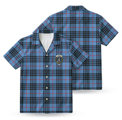 McKay Blue Tartan Crest Hawaiian Shirt