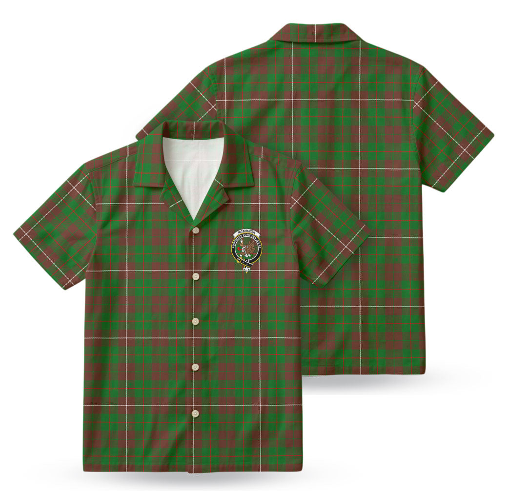 McKinnon Hunting Modern Tartan Crest Hawaiian Shirt