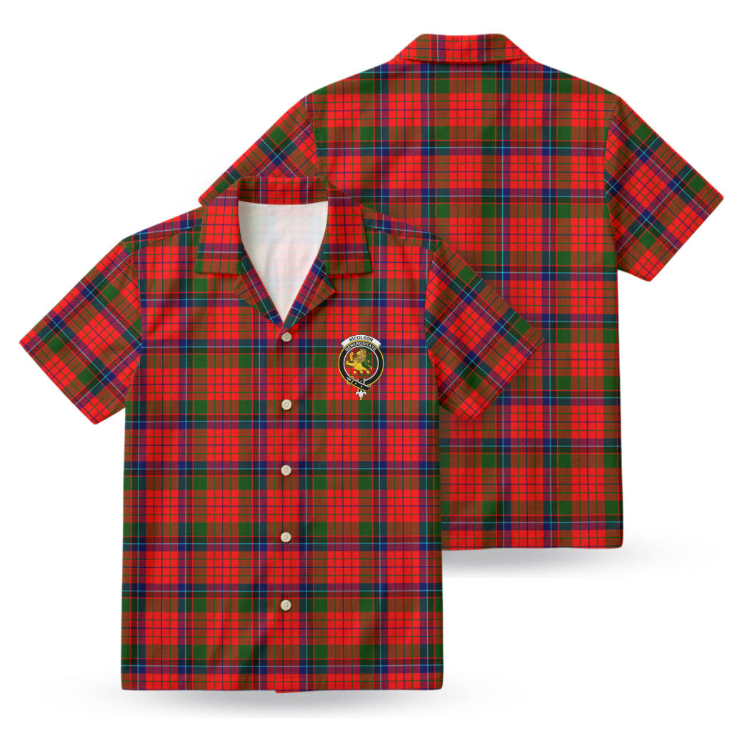 Nicolson Modern Tartan Crest Hawaiian Shirt