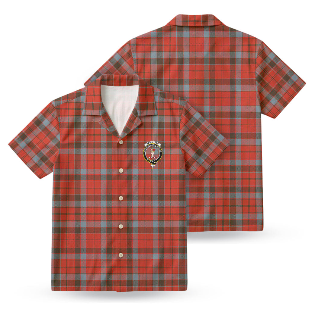 Robertson Weathered Tartan Crest Hawaiian Shirt