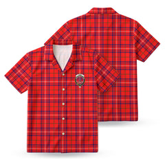 Rose Modern Tartan Crest Hawaiian Shirt