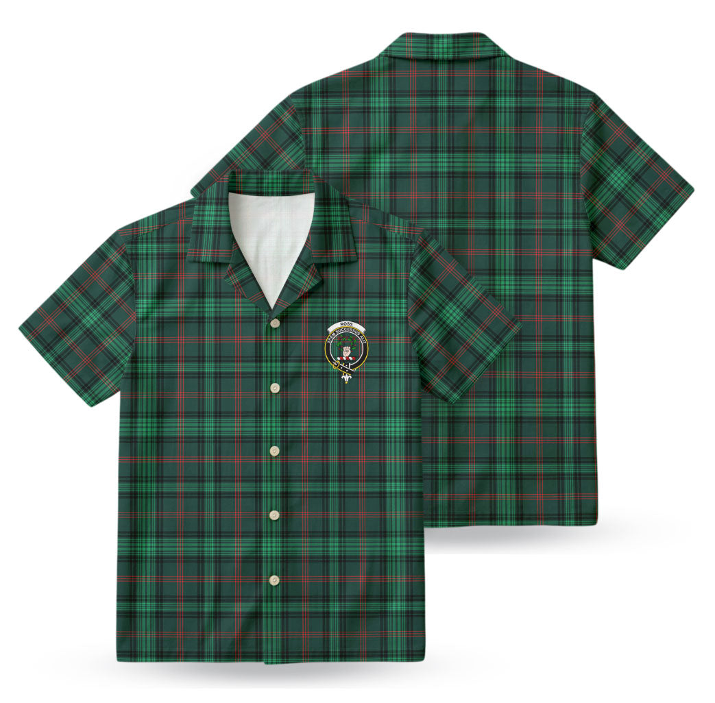 Ross Hunting Modern Tartan Crest Hawaiian Shirt