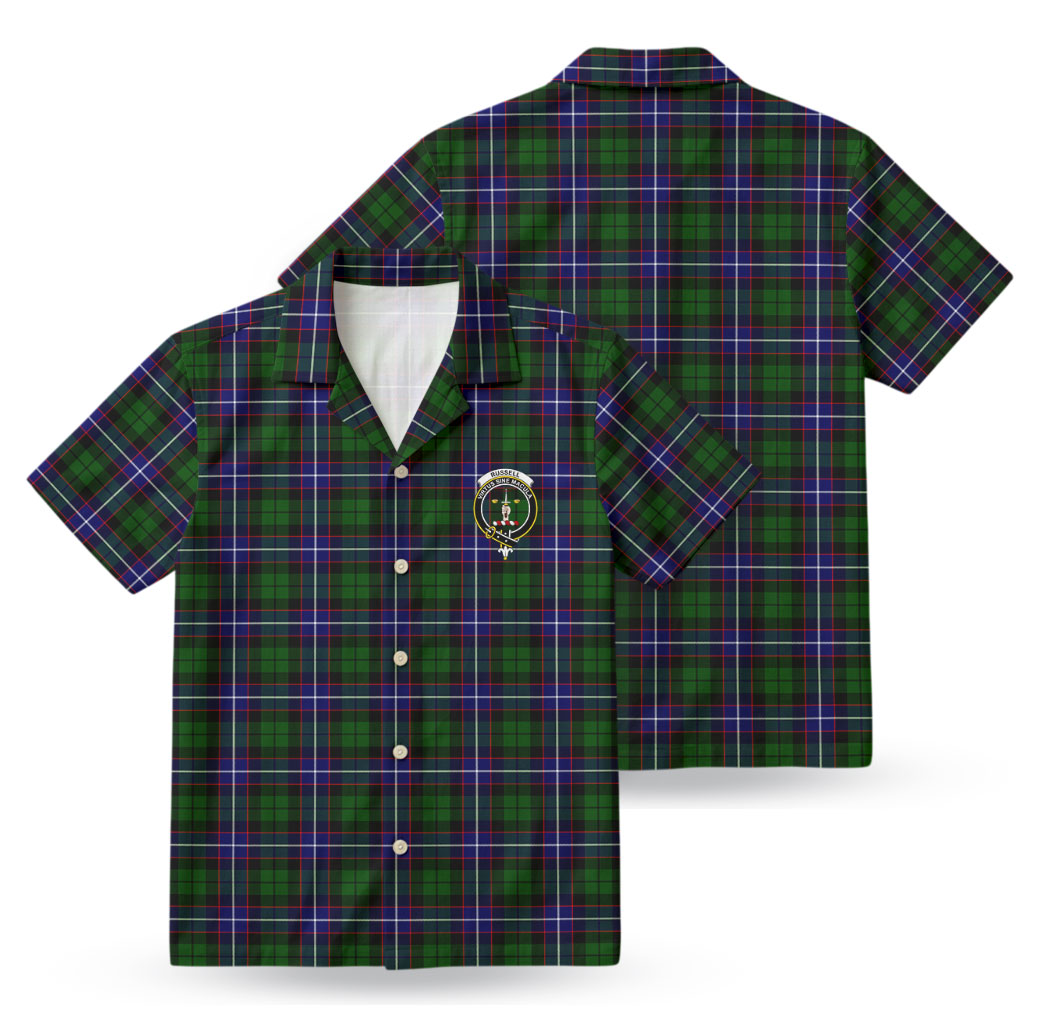 Russell Modern Tartan Crest Hawaiian Shirt