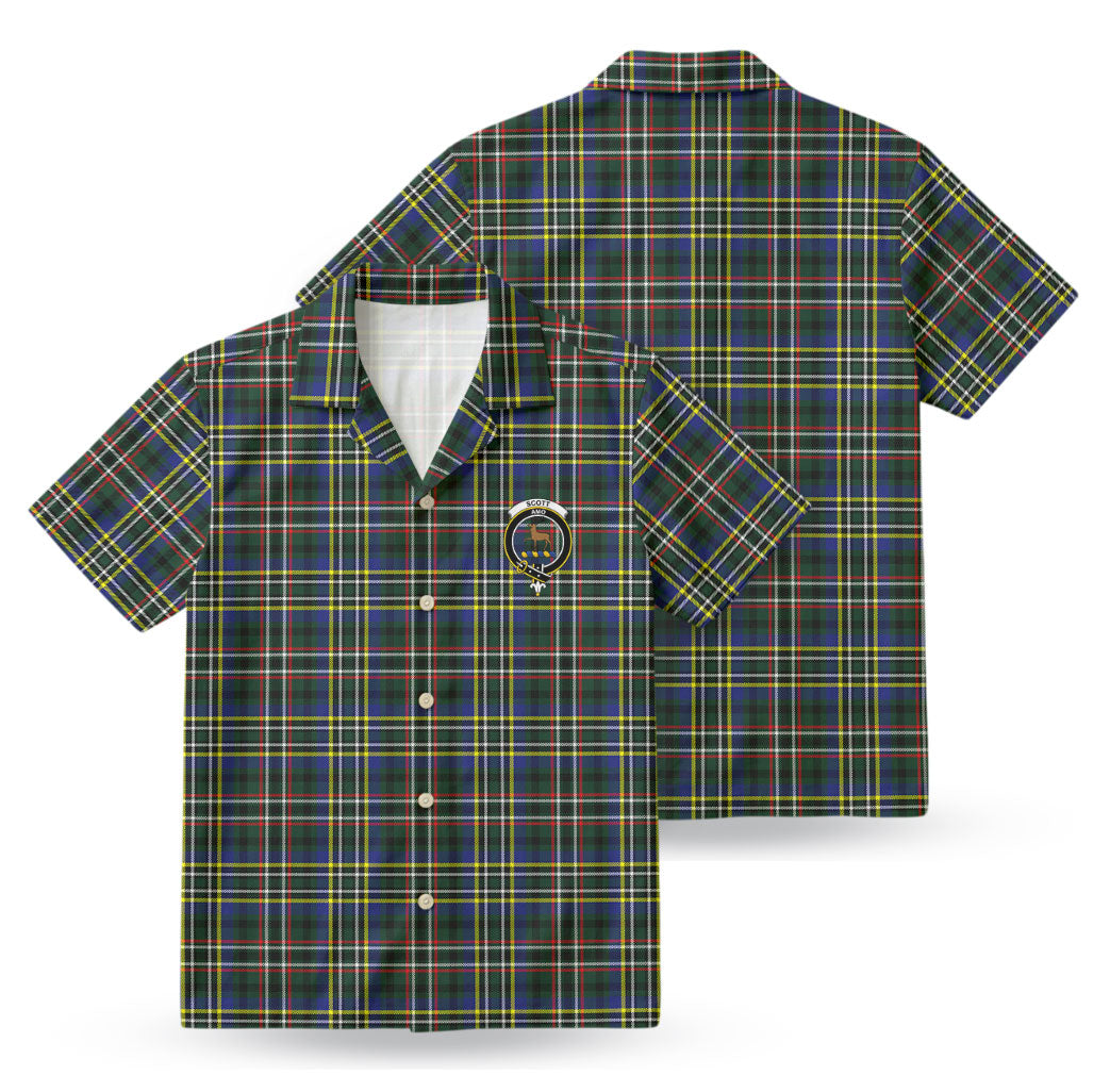 Scott Green Modern Tartan Crest Hawaiian Shirt