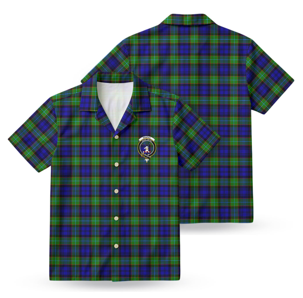 Sempill Modern Tartan Crest Hawaiian Shirt