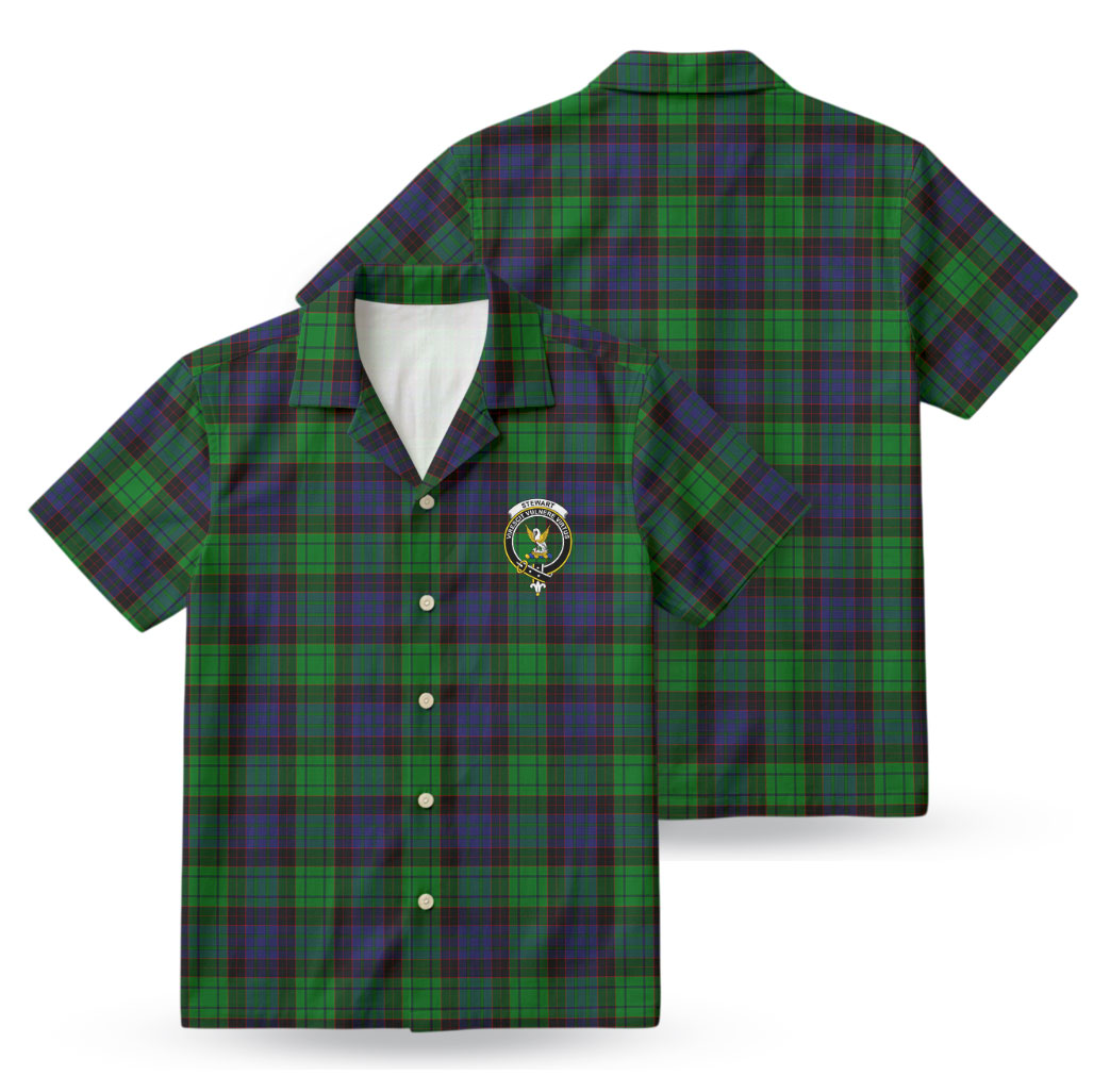 Stewart Old Modern Tartan Crest Hawaiian Shirt