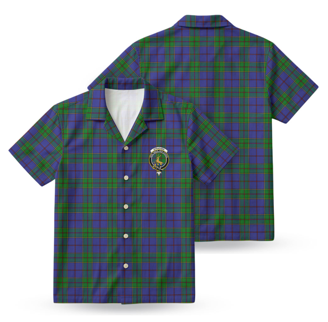 Strachan Tartan Crest Hawaiian Shirt