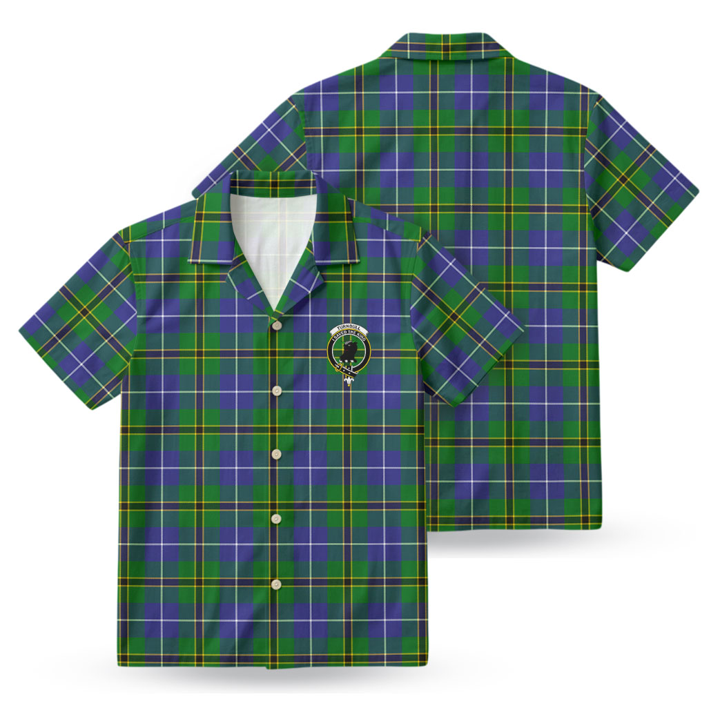Turnbull Hunting Tartan Crest Hawaiian Shirt