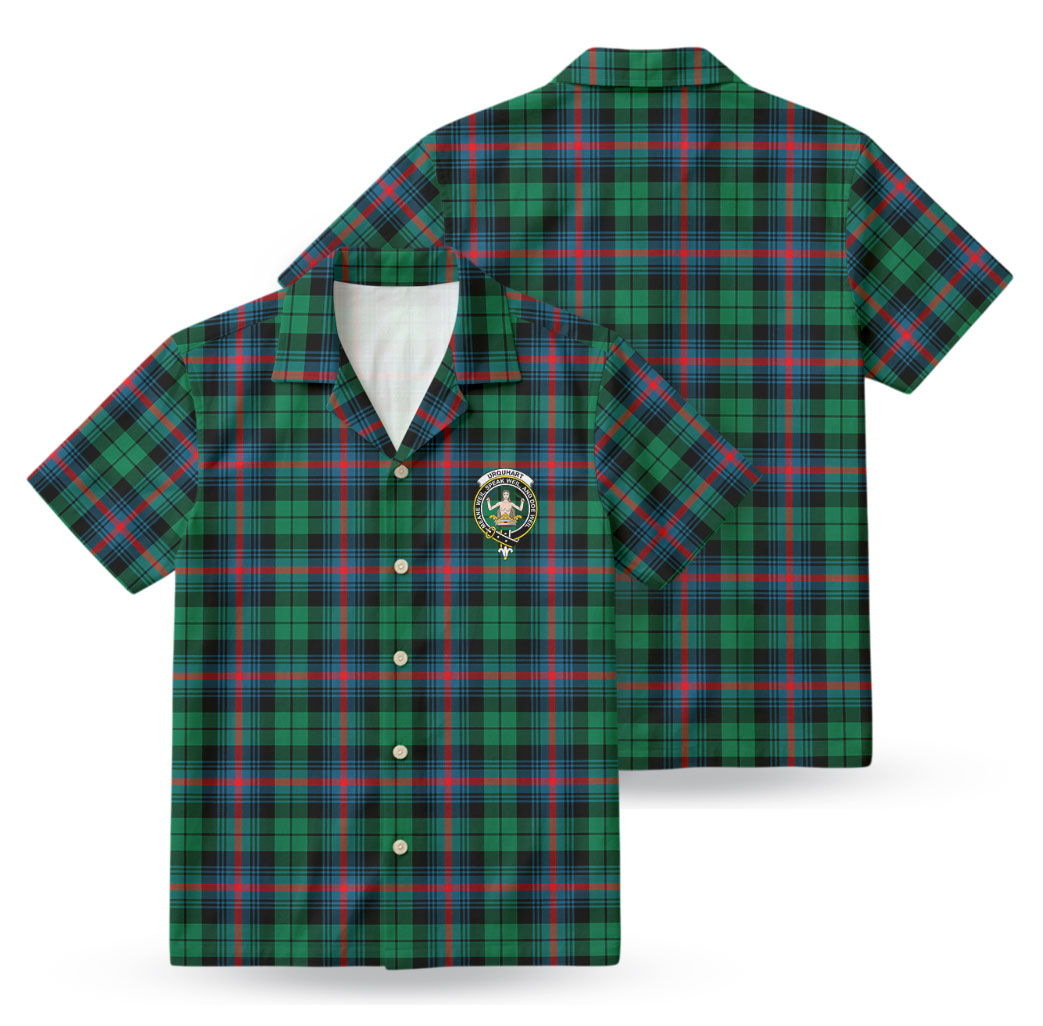 Urquhart Broad Red Ancient Tartan Crest Hawaiian Shirt