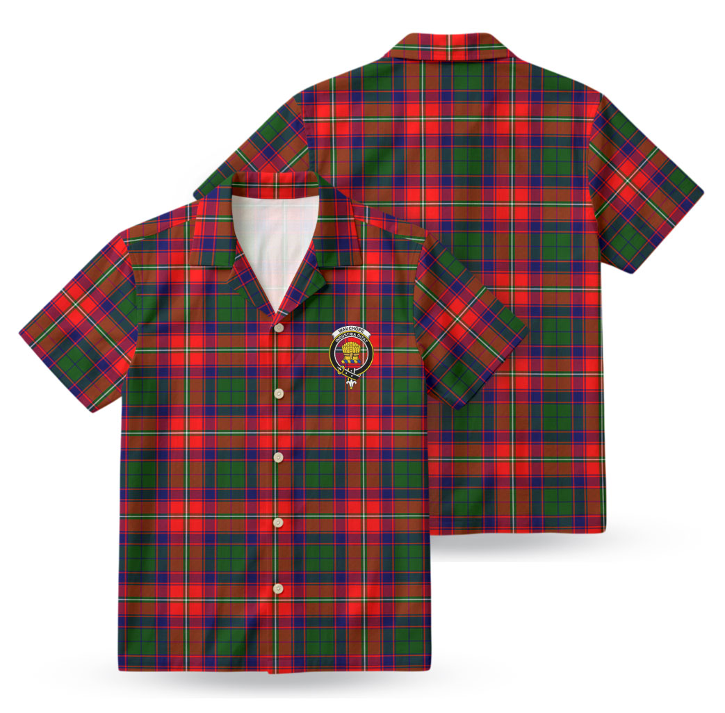Wauchope (or Waugh) Tartan Crest Hawaiian Shirt