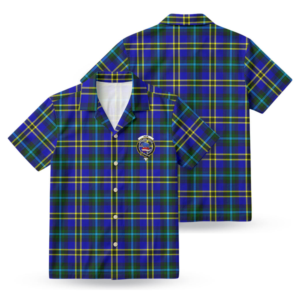 Weir Modern Tartan Crest Hawaiian Shirt
