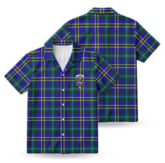 Weir Modern Tartan Crest Hawaiian Shirt