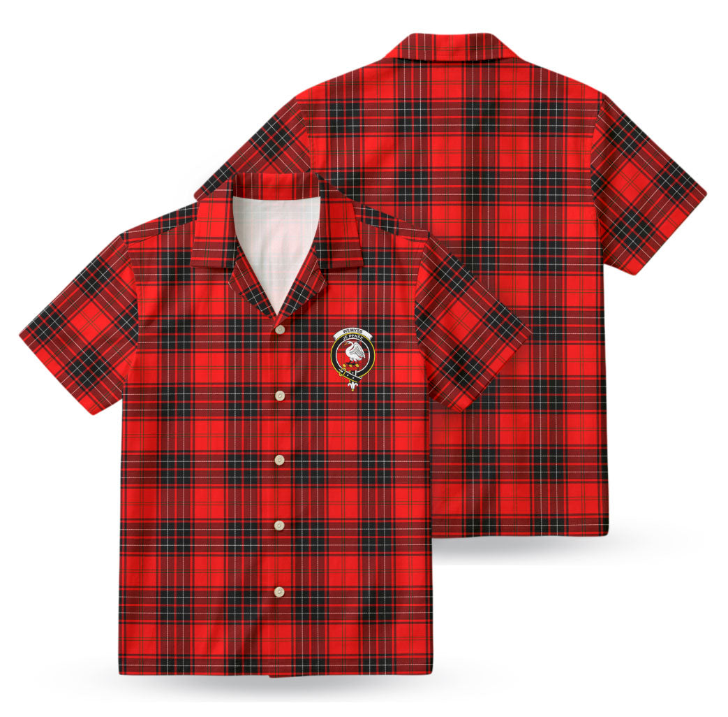 Wemyss Modern Tartan Crest Hawaiian Shirt