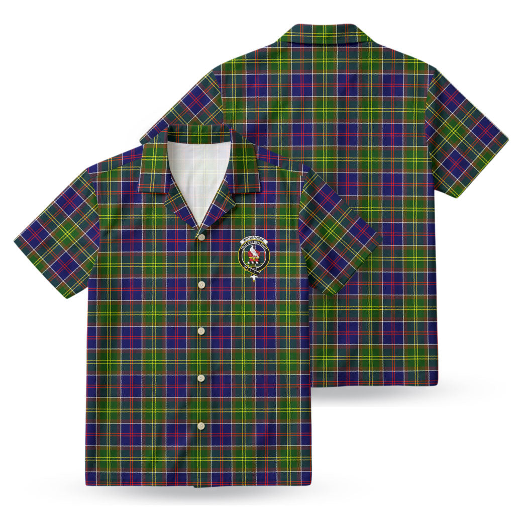Whitefoord Tartan Crest Hawaiian Shirt