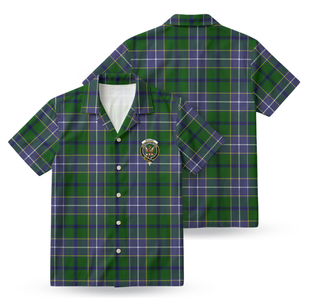 Wishart Hunting Tartan Crest Hawaiian Shirt