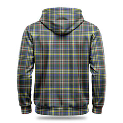 Scott Green Modern Tartan Crest Hoodie