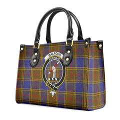 Balfour Modern Tartan Crest Leather Handbag