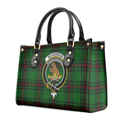 Beveridge Tartan Crest Leather Handbag