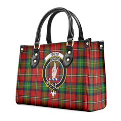 Boyd Modern Tartan Crest Leather Handbag