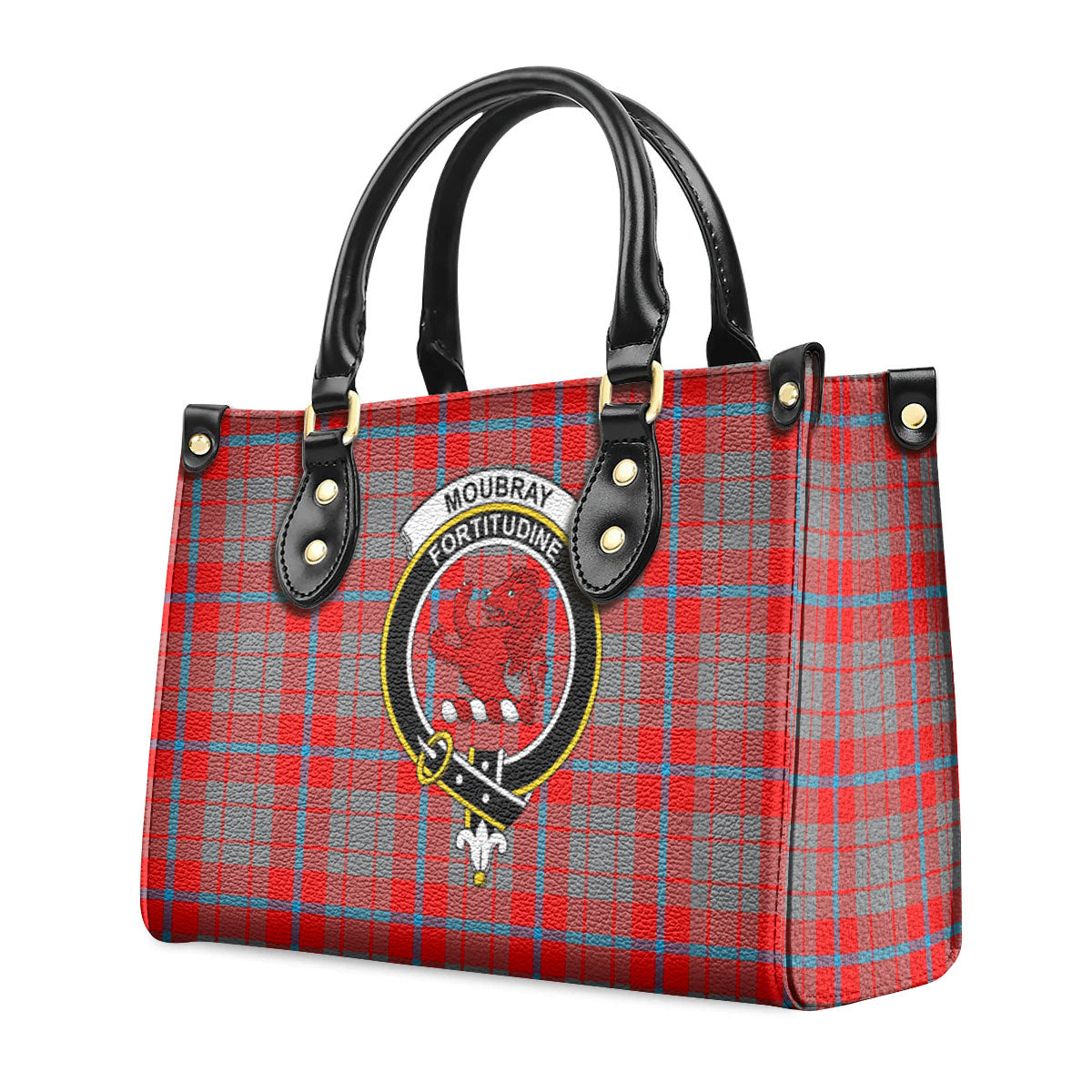 Moubray Tartan Crest Leather Handbag