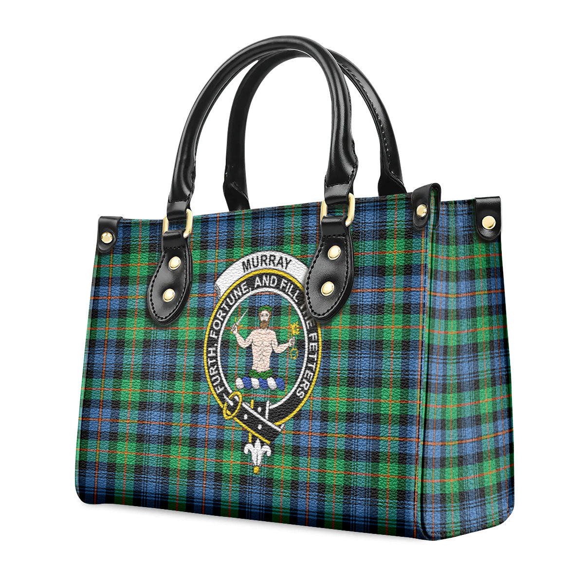 Murray of Atholl Ancient Tartan Crest Leather Handbag