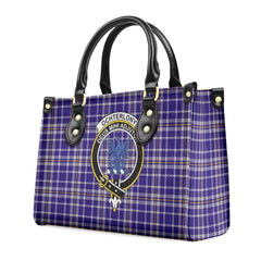 Ochterlony Tartan Crest Leather Handbag