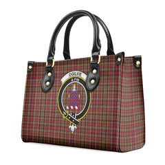 Ogilvie Tartan Crest Leather Handbag