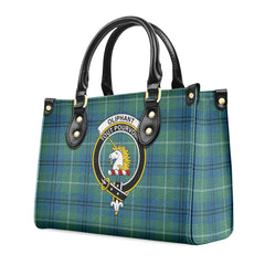 Oliphant Ancient Tartan Crest Leather Handbag