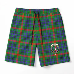 Aiton Tartan Crest Men's Beach Shorts