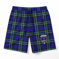 Arbuthnot Modern Tartan Crest Men's Beach Shorts