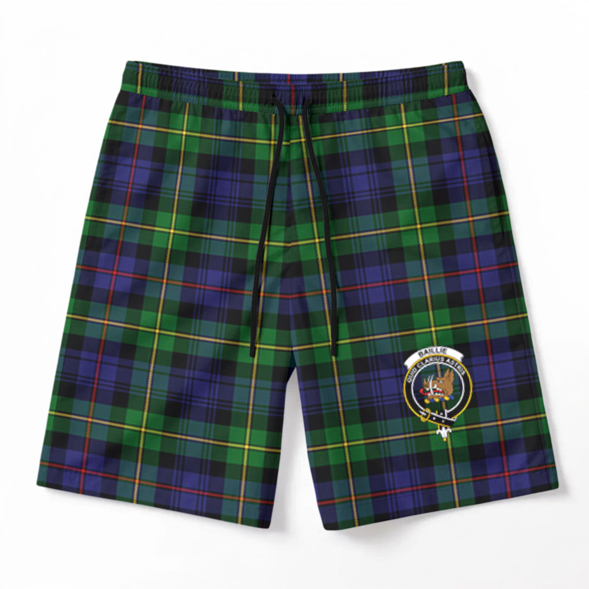 Baillie Tartan Crest Men's Beach Shorts