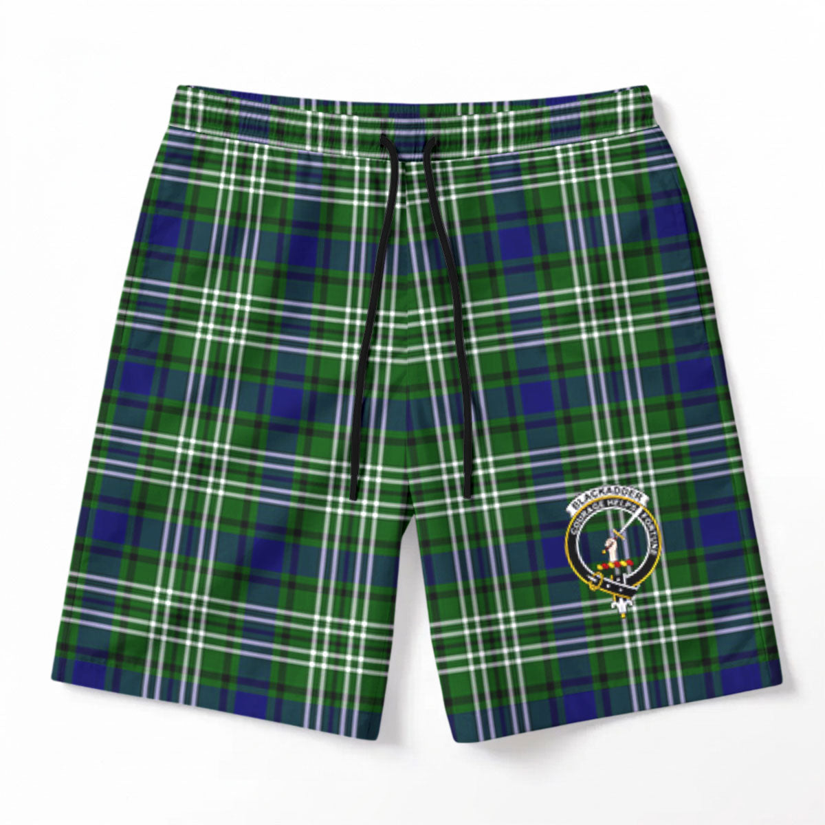 Blackadder Tartan Crest Men's Beach Shorts